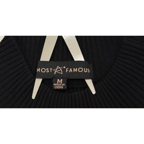 Almost Famous Women's Mesh Sheer Mock Neck Top sz M Grunge Whimsigoth Fairy - Picture 4 of 5